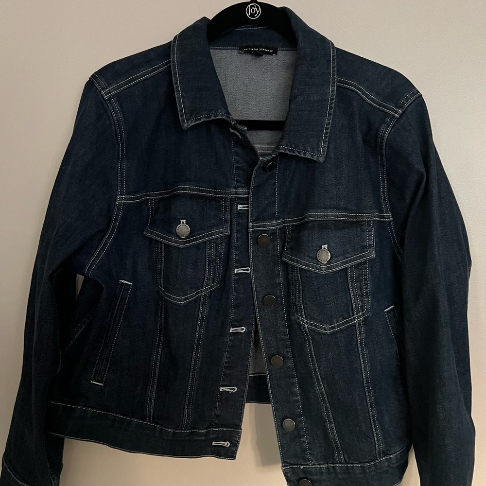 Kelsey Dark Indigo Denim Jean Jacket (US size S= Size 14/16)